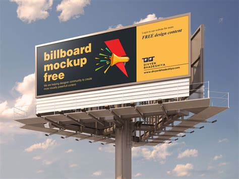 Free Wide Billboard Mockup Psd