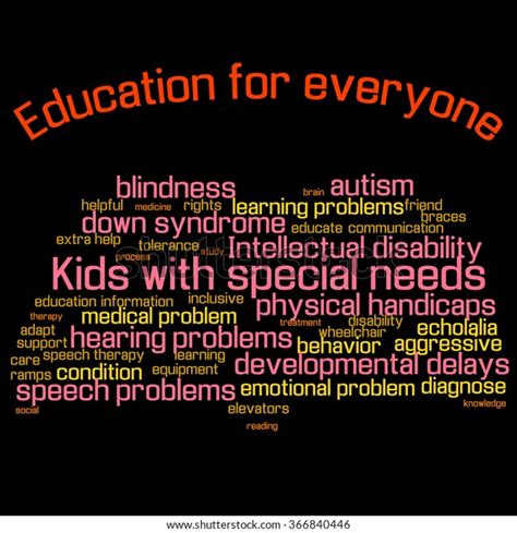 Word Cloud Collage Children Special Needs Stock Photo Edit Now 366840446