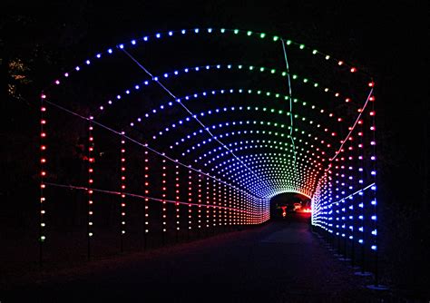 The Fascinating Rainbow Tunnel At The Winter Festival Of Lights
