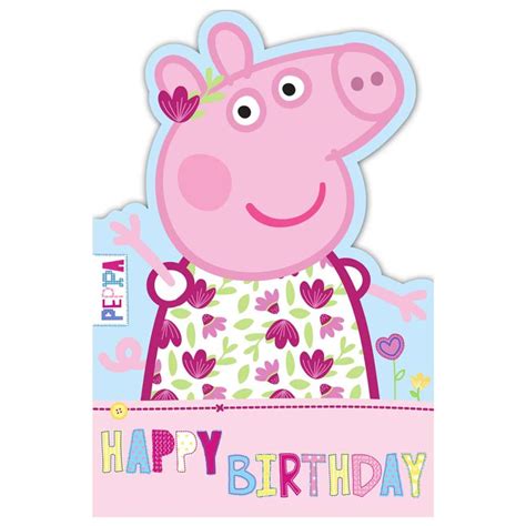 Happy Birthday Peppa Pig Shaped Birthday Card 253733 Character Brands
