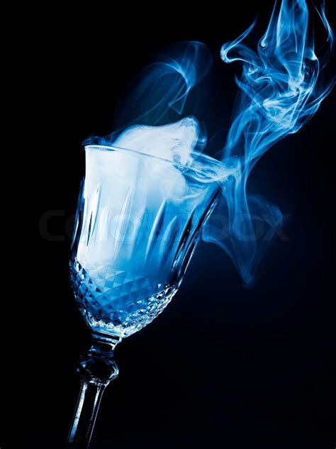 Glass Of Magical Smoke Stock Image Colourbox