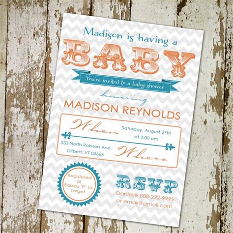 Baby Shower Invitations Gender Neutral B Is For Baby And