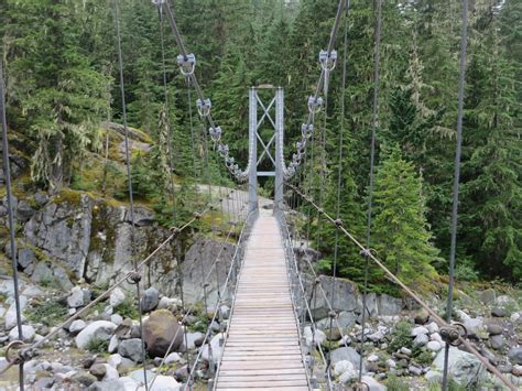 Carbon River Foot Suspension Bridge Mount Rainier WA X OC