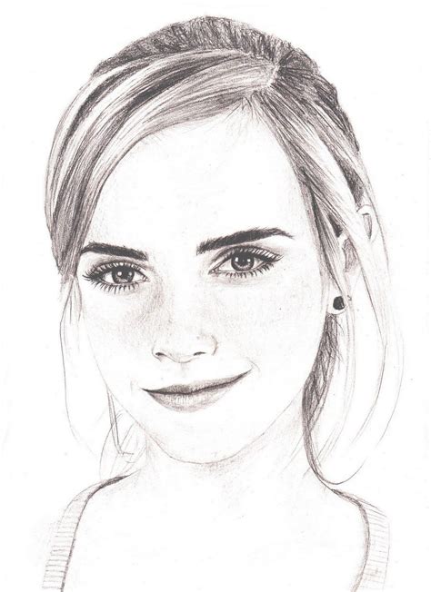 Emma Watson Drawing By Bree Style On Deviantart Easy Portrait Drawing