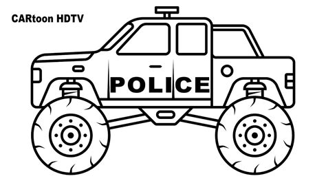 See more ideas about coloring pages, police, coloring pages for kids. Satisfying Art Police monster truck coloring, video colors ...