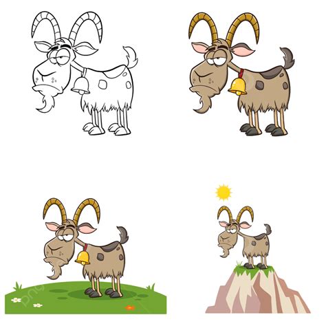 Cartoon Character Mascot Vector Png Images Grumpy Goat Cartoon Mascot Character Grumpy Drawn