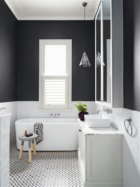 Remodelaholic Most Popular Black Paint Colors Trendy Bathroom Tiles