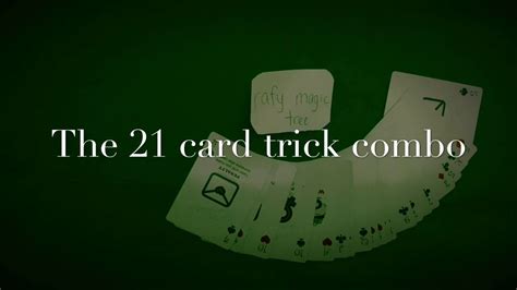 An audience volunteer picks a card in his or her head and tells the magician what row it's in. The 21 card trick combo! - YouTube