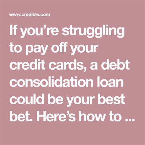 Can you pay your mortgage with a credit card. If you're struggling to pay off your credit cards, a debt consolidation loan could be your best ...
