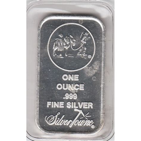 1 Ounce Silver Bar 999 Silver Towne