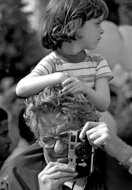 Winogrand At Work With His Leica And Daughter Melissalos Angeles 1983