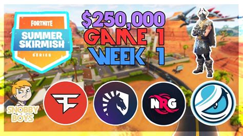 250000 🥊summer Skirmish Tournament🥊 Week 1game 1 Fortnite Youtube