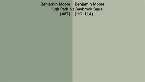 Benjamin Moore High Park Vs Saybrook Sage Side By Side Comparison