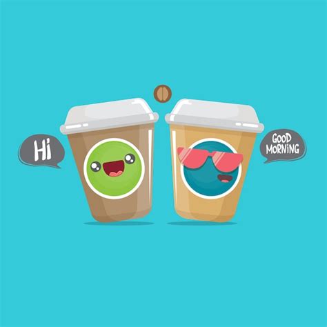 Premium Vector Cartoon Funny Smiling Coffee Cup Character