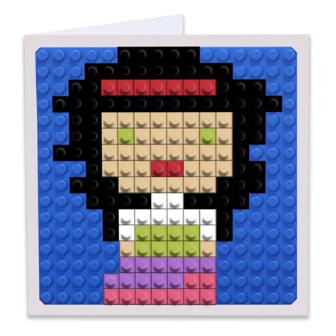 Esmeralda Pixel Art Build On Greeting Card Brik