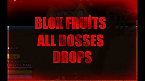 Blox Fruits All Bosses And Drops First Sea Second Sea Third Sea