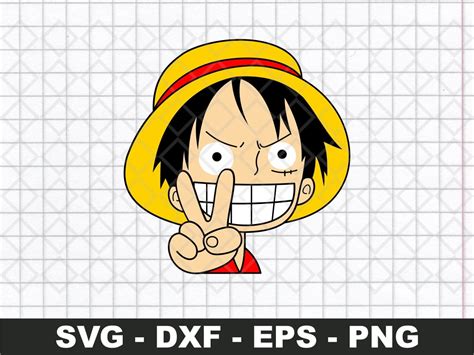 Monkey D Luffy Peace Sticker SVG