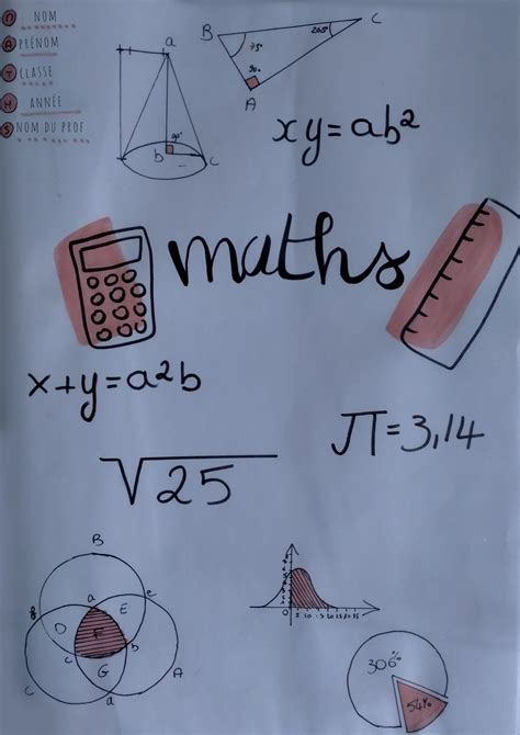 Idée Page De Garde Maths Couvertures De Cahier Cahiers De Maths