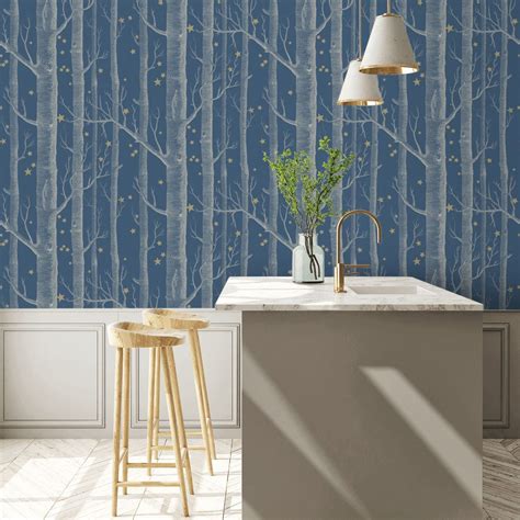 Woods And Stars Wallpaper Midnight Blue By Cole And Son 10311052