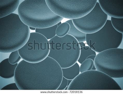 Blue Blood Cells High Resolution 3d Stock Illustration 72018136