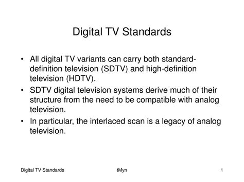 Ppt Digital Tv Standards Powerpoint Presentation Free Download Id