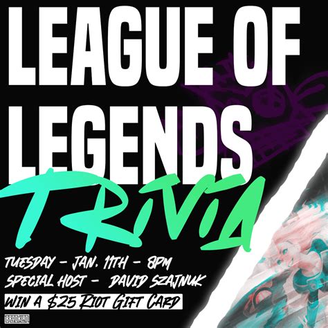 League Of Legends Trivia In Brooklyn Brooklan