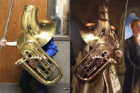 This Person With A Tuba On Their Head Is The Perfect Photoshop Battle Hero