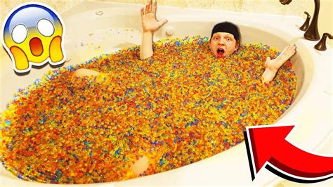 1 million orbeez in my bathtub for 24 hours youtube