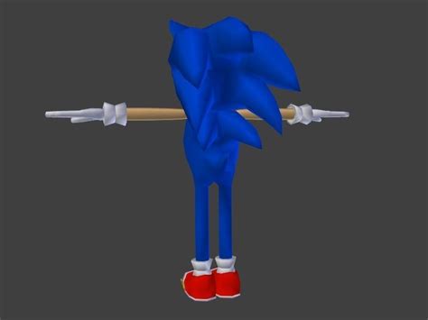 3d Model Sonic Sonic The Hedgehog Vr Ar Low Poly Cgtrader