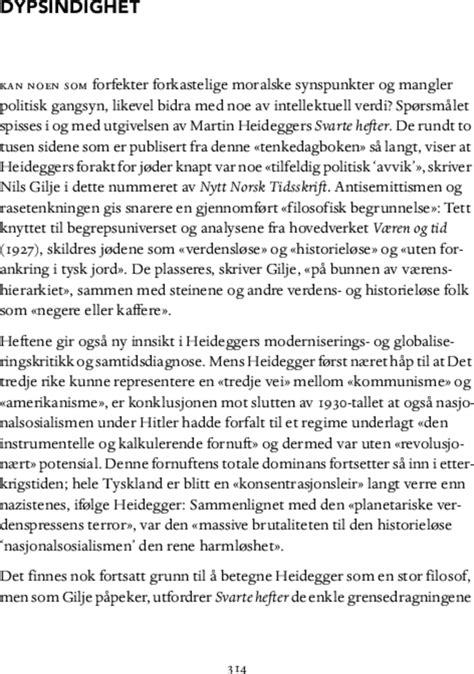Dypsindighet Nytt Norsk Tidsskrift
