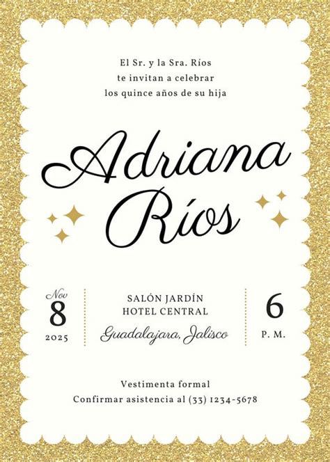 Plantillas de invitaciones para 15 años gratis Canva