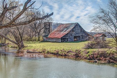 Peaceful River Barn Photograph By Bobby Hicks Fine Art America