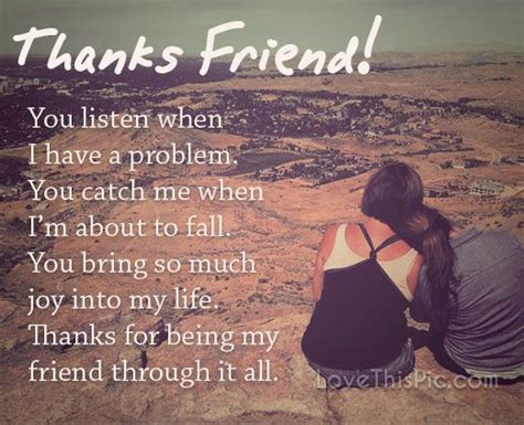 Thanks Friend Thankful For Friends Friends Quotes Thank You Quotes