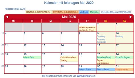 Druckfähig De Kalender Zum Drucken Mai 2020