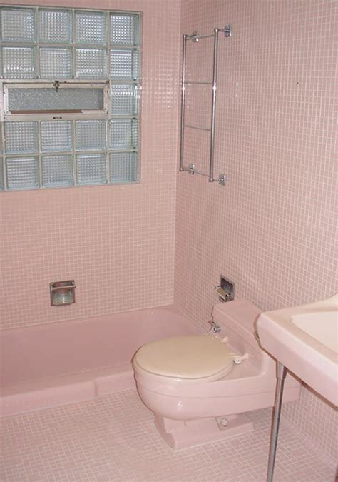 Pink bathtub pink bathroom vintage bathtub trendy bathroom vintage floor blue bathroom tile retro bathrooms bathroom decor pink tiles. Decorating a bathroom with tile on all six walls - yes ...