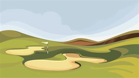 Golf Course With Sand Traps 2309715 Vector Art At Vecteezy