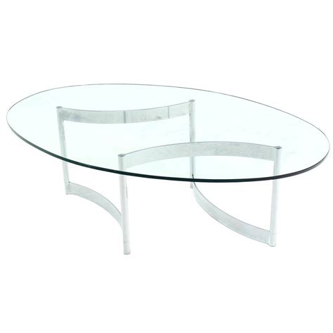 (4.8) out of 5 stars 26 ratings, based on 26 reviews. Chrome and Glass Oval Adjustable-Base Coffee Table at 1stdibs