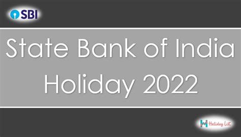 Sbi India Holidays 2022 State Bank Of India Sbi India Holidays 2022