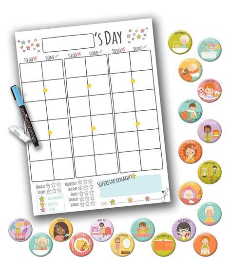 Toddler Daily Routine Chore Chart Kit With Pictures Jennakate