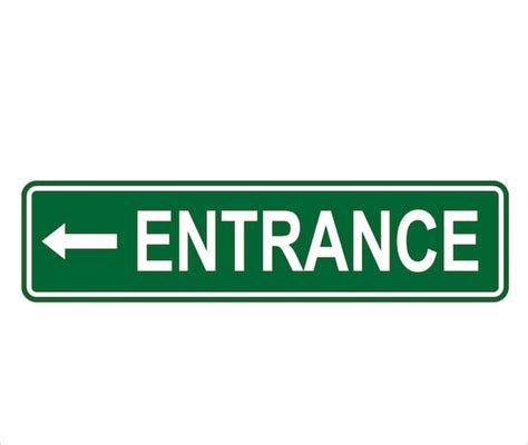 Entrance Street Sign Road Sign 6 X 24 Custom Etsy