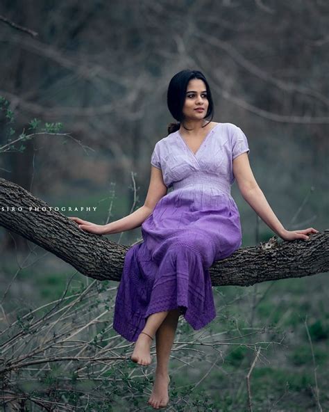 Beautiful Kerala Girl Relaxing On A Branch Traditional Dresses