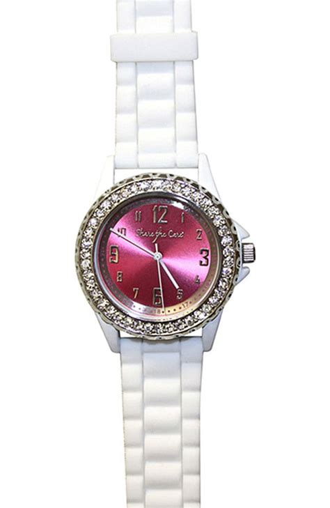 Scrub Stuff Womens Share The Care Pink Face Watch