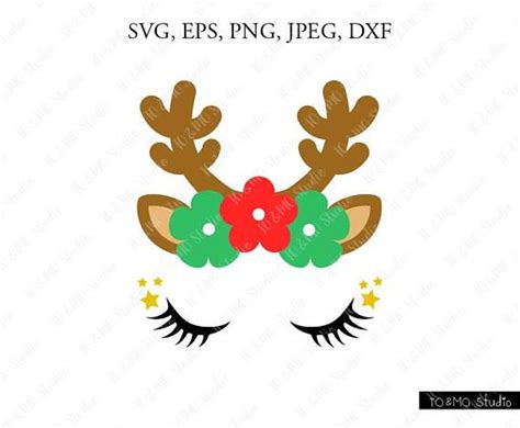 Reindeer SVG Reindeer Head Svg Reindeer Clip Art Reindeer | Etsy | Christmas unicorn, Svg ...