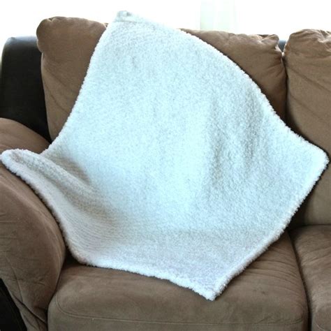 Knit Baby Blanket Fleece Bright White Soft Warm On Luulla