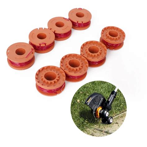 8Pcs Replacement 10ft Grass Trimmer Line Spool Compatible With Worx