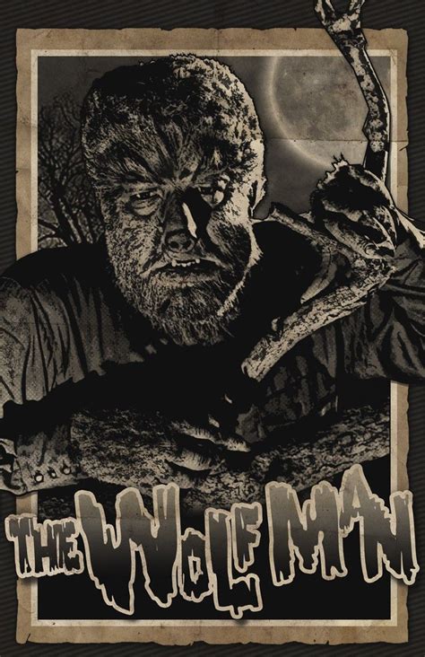 Universal Classic Monsters Poster Art The Wolfman 1941 By