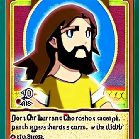 “jesus Christ As A Pokémon Card” With Dream Like Jibberish Raiart