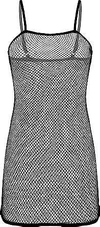 Amazon Com Chictry Womens Seethrough Fishnet Lingerie Dress Mesh