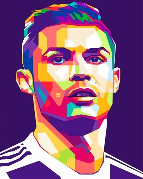 Cristiano Ronaldo Pop Art Paint By Numbers Canvas Paint By Numbers