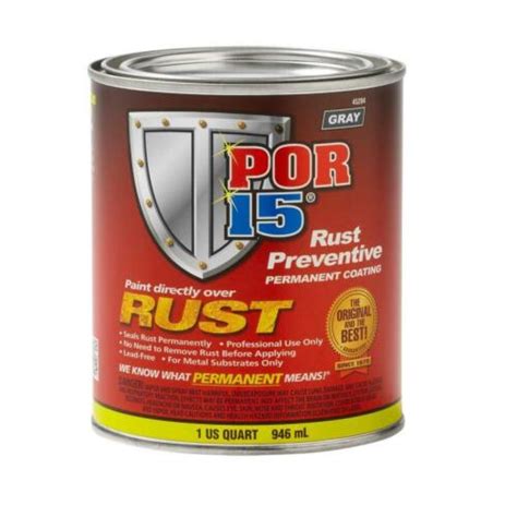 Por 15 45204 Rust Preventive Coating Gray 1 Quart 1 Quart